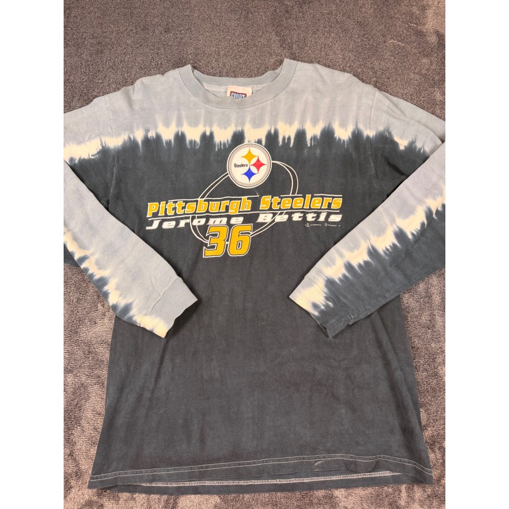 Vintage 2000 Sport Attack Pittsburgh Steelers Jerome Bettis 36 Tie Dye Shirt M